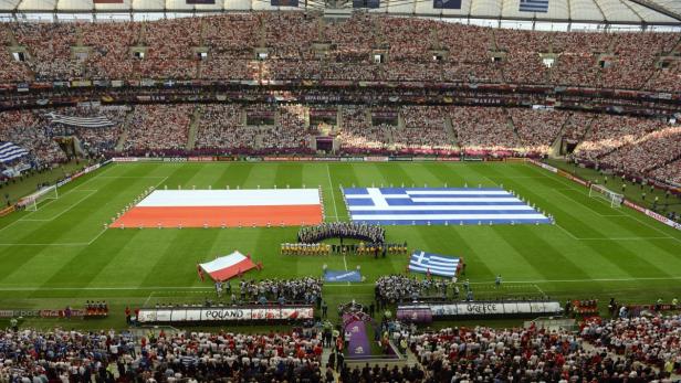 Das Eröffnungsspiel der UEFA Euro 2012 zwischen Polen und Griechenland in Warschau.