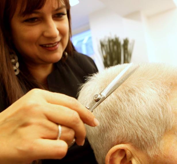 Ein Haarsalon ohne Spiegel