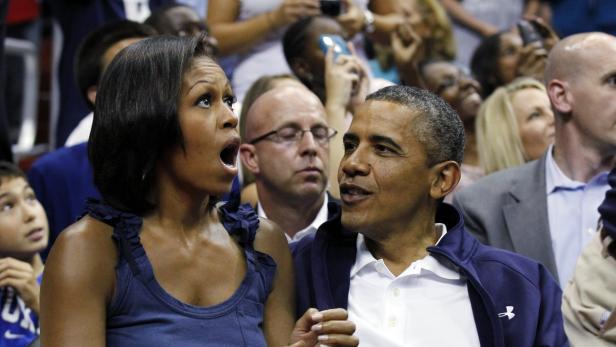 Küsschen, Küsschen: Obama und die "Kiss-Cam"