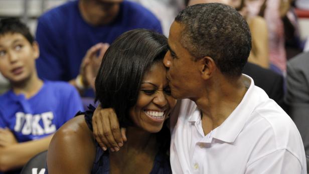 Küsschen, Küsschen: Obama und die "Kiss-Cam"