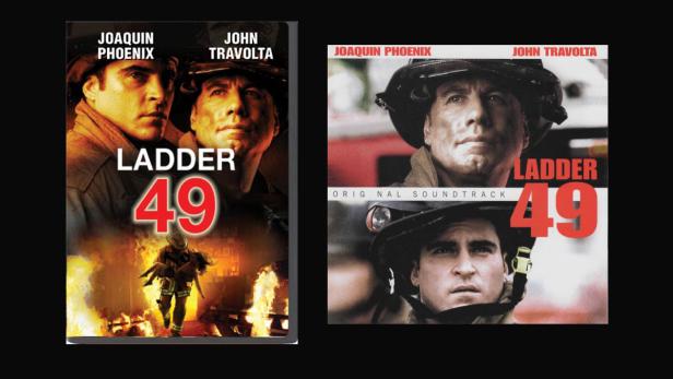 Das Cover des Films „Leiter 49“ mit Joaquin Phoenix und John Travolta als Feuerwehrmänner.