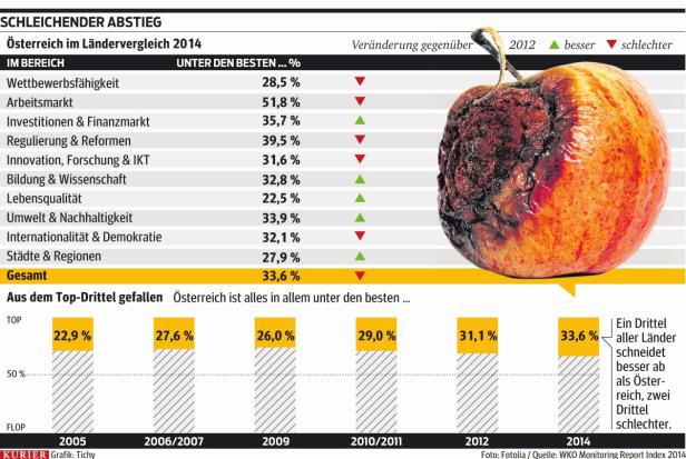 Standort-Rankings: Österreich fällt aus oberstem Drittel