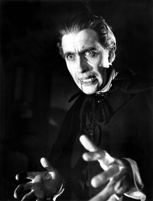 Christopher Lee als Graf Dracula in dem Film „Dracula“ von 1958.