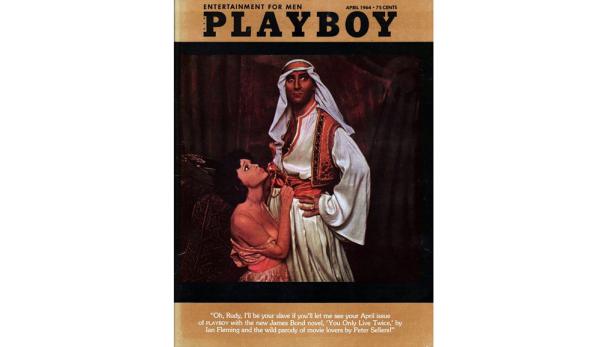Das Cover des Playboy-Magazins von April 1964 zeigt einen Mann in arabischer Kleidung und eine Frau.