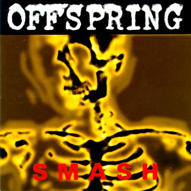 Das Cover des Albums „Smash“ von The Offspring zeigt ein stilisiertes Skelett.