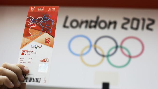 Eine Eintrittskarte für das Boxturnier der Olympischen Spiele 2012 in London.