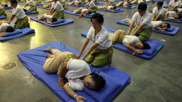 Massen-Massage in Bangkok