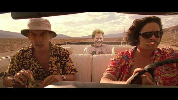 Johnny Depp und Benicio del Toro in einer Szene aus dem Film „Fear and Loathing in Las Vegas“.