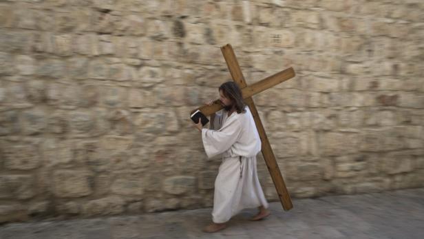 US-"Jesus" unterwegs in Jerusalem