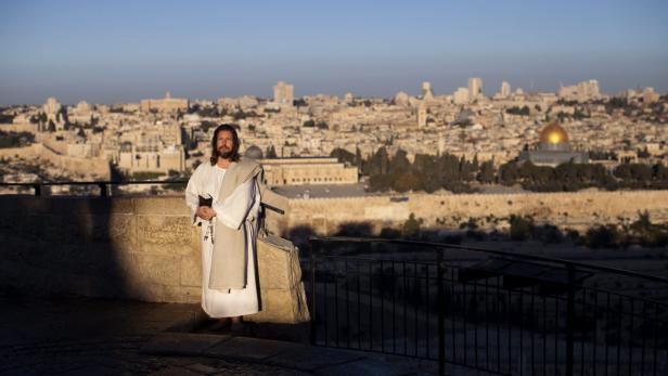 US-"Jesus" unterwegs in Jerusalem