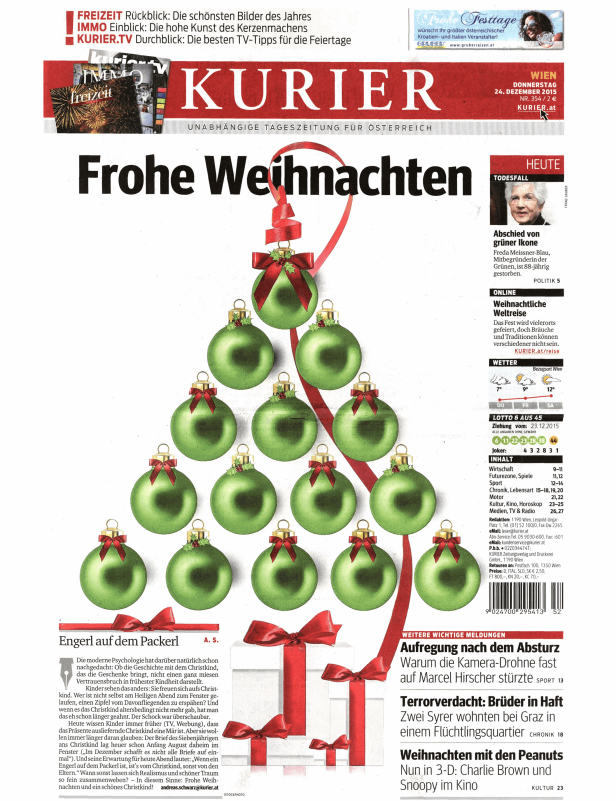 Titelseiten vom 24.12.2015