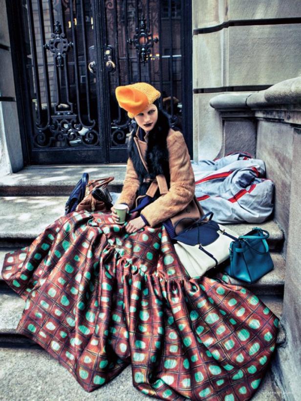 Vogue provoziert mit einem Model als Obdachlose