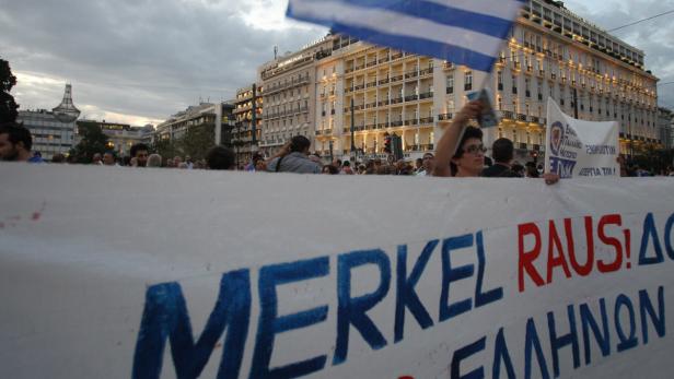Demonstranten in Athen: "Merkel, du Schlampe!"