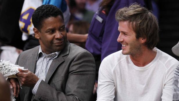 Beckhams und andere Stars beim Basketball