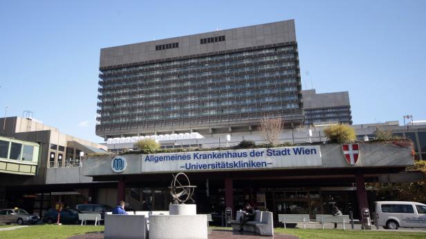 Das Allgemeine Krankenhaus der Stadt Wien an einem sonnigen Tag.