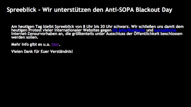 So wird heute gegen SOPA protestiert