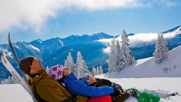 Delikate Hütten in den Alpen