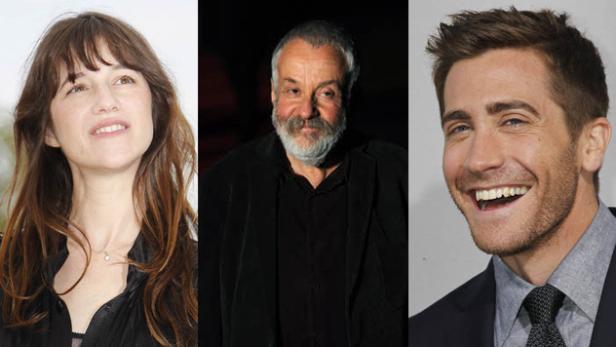 Ein Triptychon mit den Porträts von Charlotte Gainsbourg, Emir Kusturica und Jake Gyllenhaal.