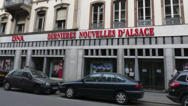 Das Gebäude der „Dernières Nouvelles d'Alsace“ in Straßburg.
