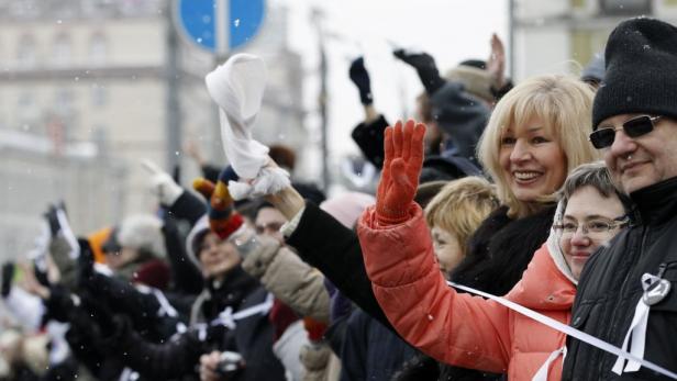 Menschenkette gegen Putin