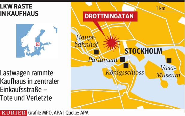 Terror in Stockholm: Polizei nimmt eine Person fest