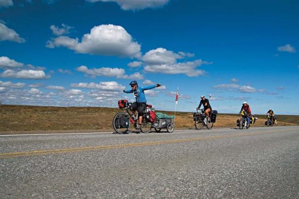 Mit dem Fahrrad auf Hochzeitsreise