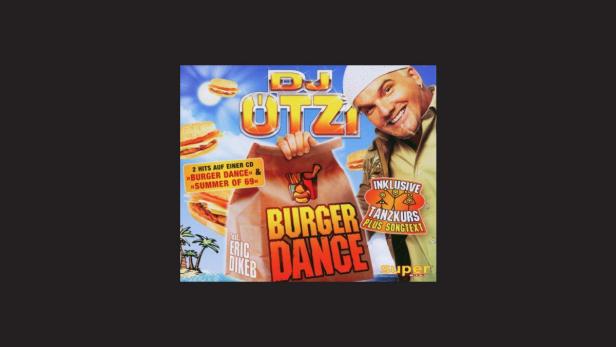 Das Cover der Single „Burger Dance“ von DJ Ötzi mit Eric Dikeb.