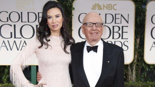 Wendi Deng und Rupert Murdoch bei den Golden Globe Awards.