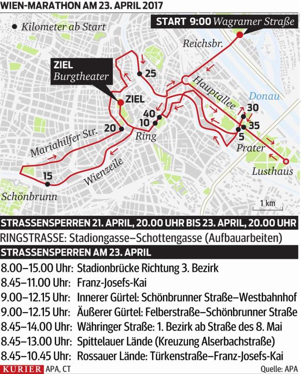Vienna City Marathon: 34 Straßensperren, 42.000 Läufer