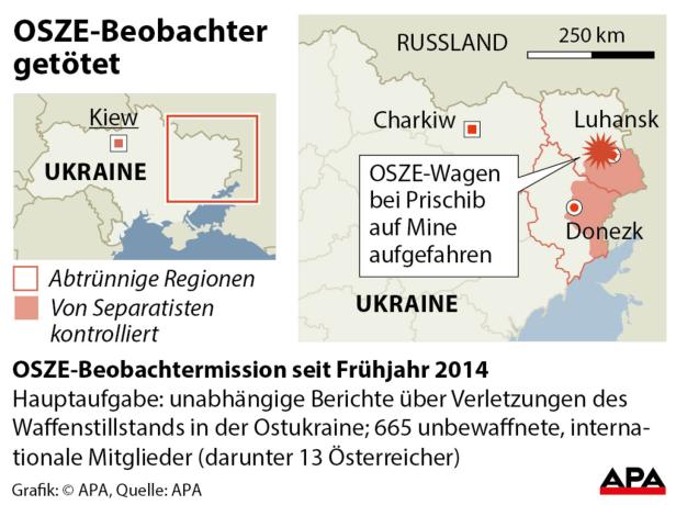 OSZE-Beobachter in der Ostukraine durch Mine getötet