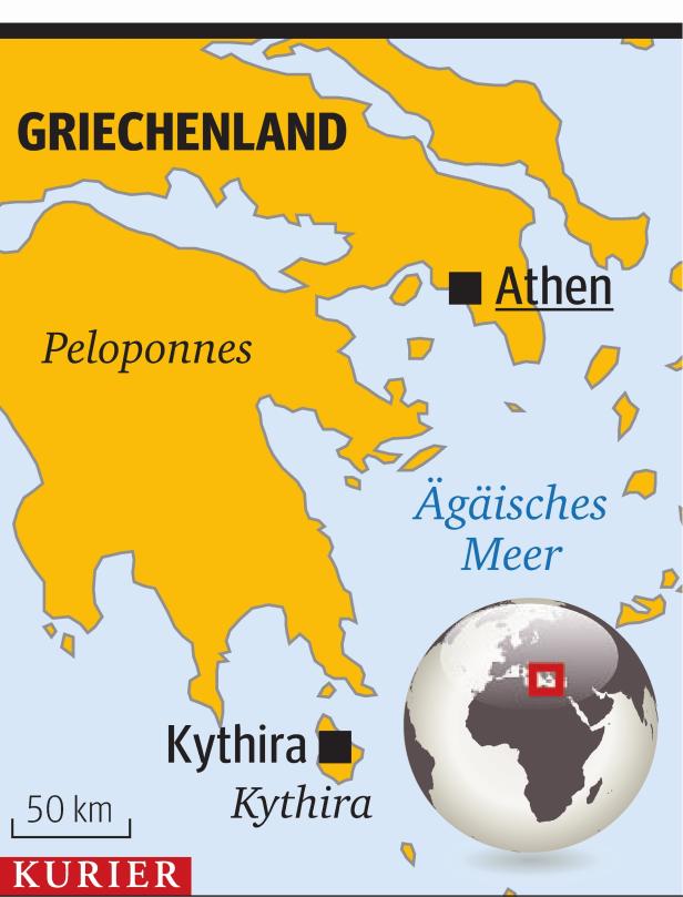 Kythira: Eine charmante, bezaubernde Griechin