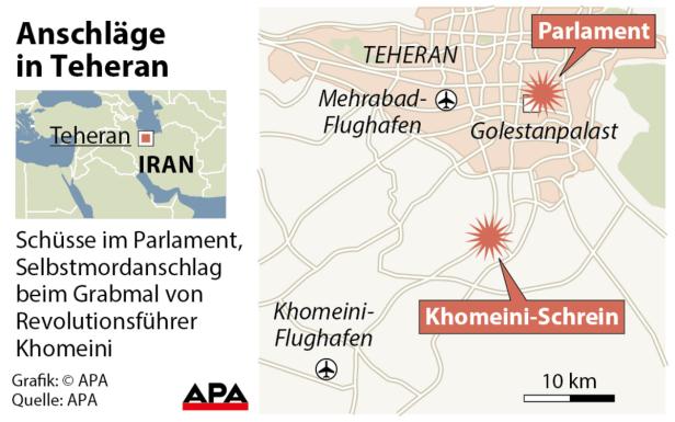 Anschläge im Iran: Sechs der sieben Angreifer tot