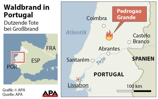 "Dörfer von Flammen eingekesselt": Dutzende Tote nach Waldbrand in Portugal