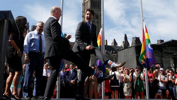 Justin Trudeau: Zeig her deine Socken