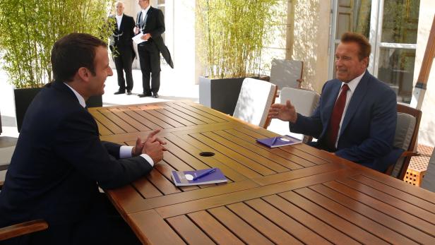 Schwarzenegger und Macron sprachen über Umweltschutz