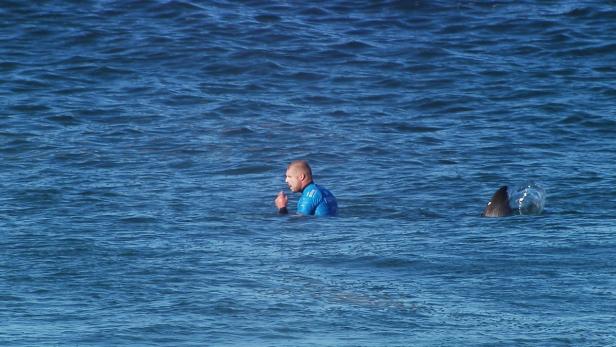 Mick Fanning of Australia is seen shortly before b
