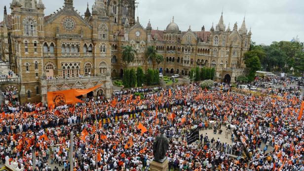 Mumbai: Großdemo zur Förderung der Maratha-Kaste
