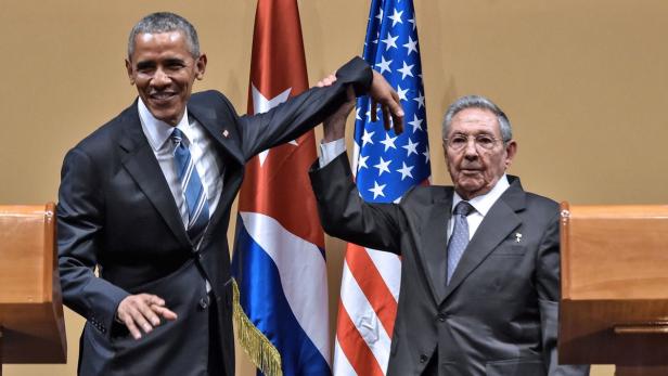 Barack Obama und Raul Castro