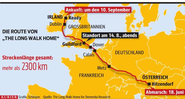 Engagement gegen Alzheimer: Der 2300-Kilometer-Marsch