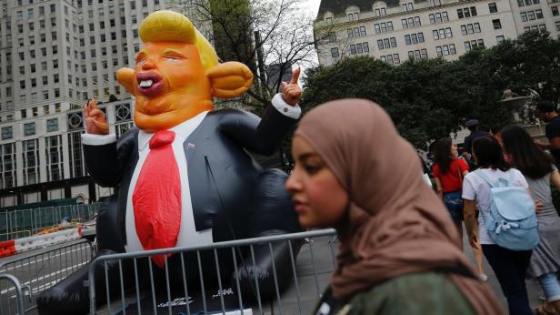 Hunderte protestierten in New York gegen Trump