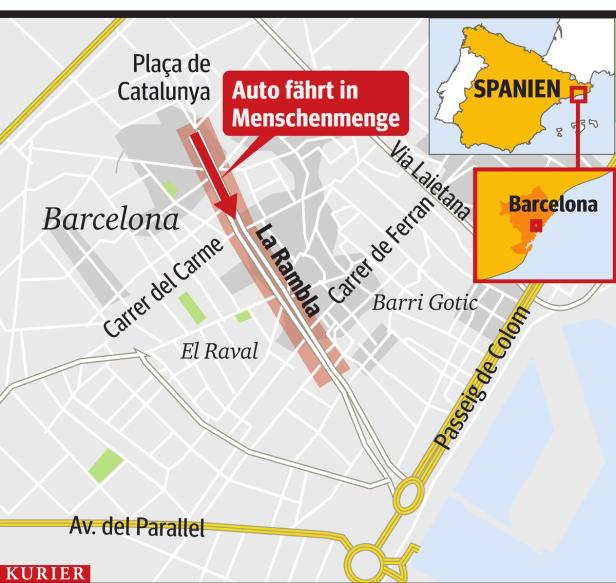 Barcelona: Attentäter soll noch auf der Flucht sein