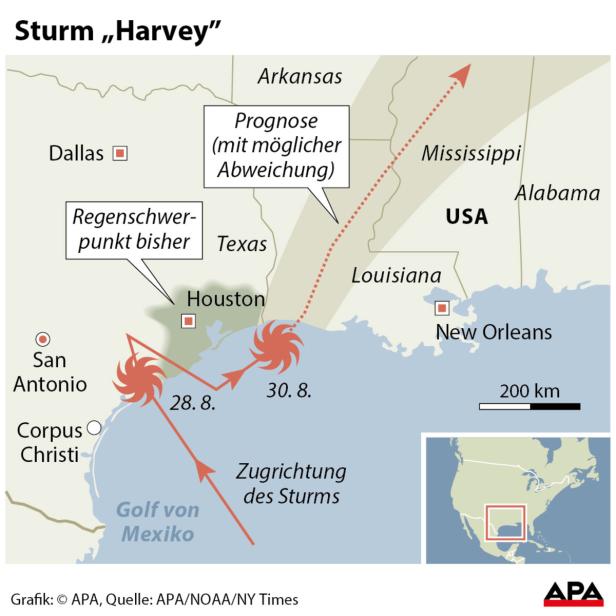 "Harvey": Louisiana rüstet sich für Fluten