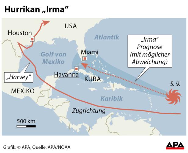 "Irma" erreicht 255 km/h: Florida-Urlauber fliehen