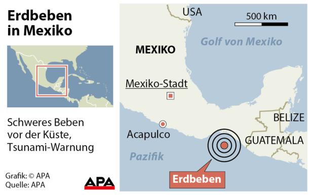 Mexiko: Tsunamiwarnung nach schwerem Erdbeben