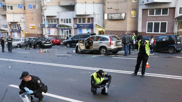 Autobombe explodierte in Kiew: Ein Toter