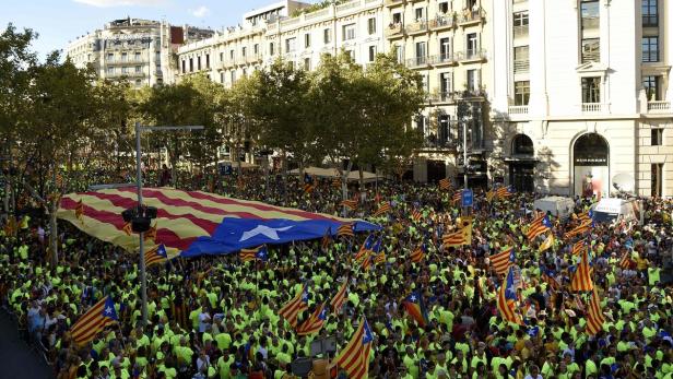 Eine Million Katalanen protestierten für ihre Unabhängigkeit