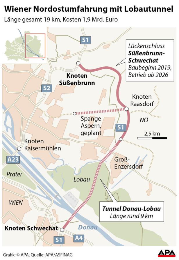 Wiener Lobau-Tunnel: Sechs von sieben Gutachten positiv
