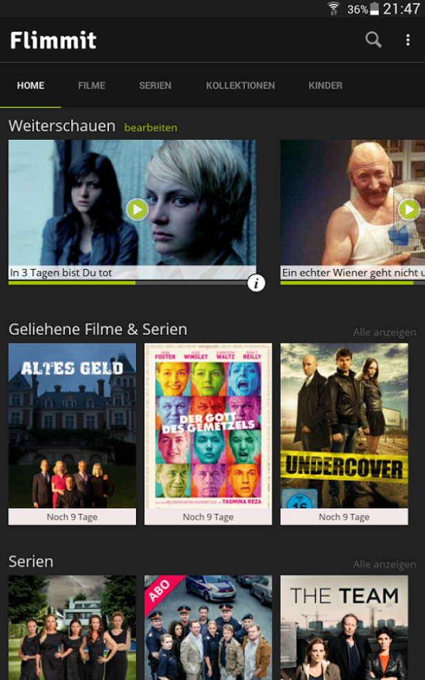 Flimmit - App-Image - Android-App