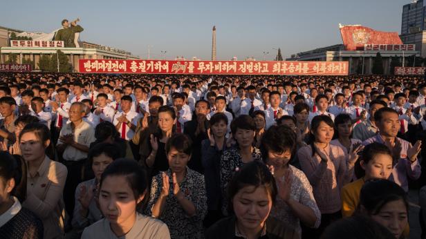 Nordkorea: Massenkundgebung gegen die USA