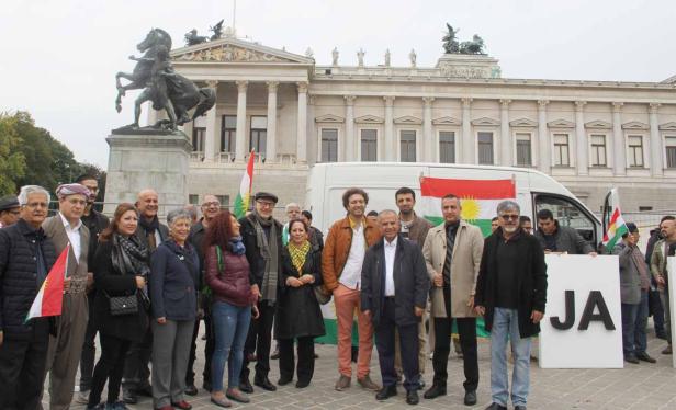 Kurden demonstrierten in Wien für Anerkennung